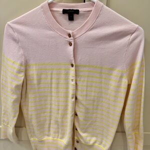 J. Crew Women's Jackie Cardigan in Soft Pink and Light Yellow